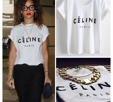 celine t shirt rihanna|Rihanna t shirts.